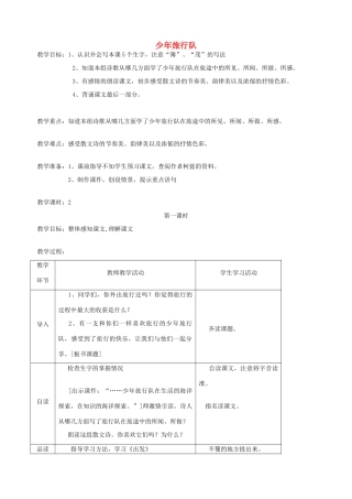 五年级语文下册 第十单元 我们去旅行 2 少年旅行队教案 北师大版-北师大版小学五年级下册语文教案