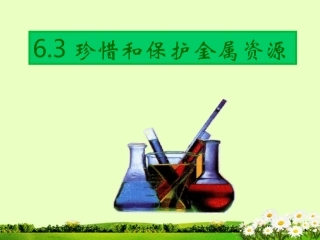 九年级化学下册 6.3 珍惜和保护金属资源课件 粤教版