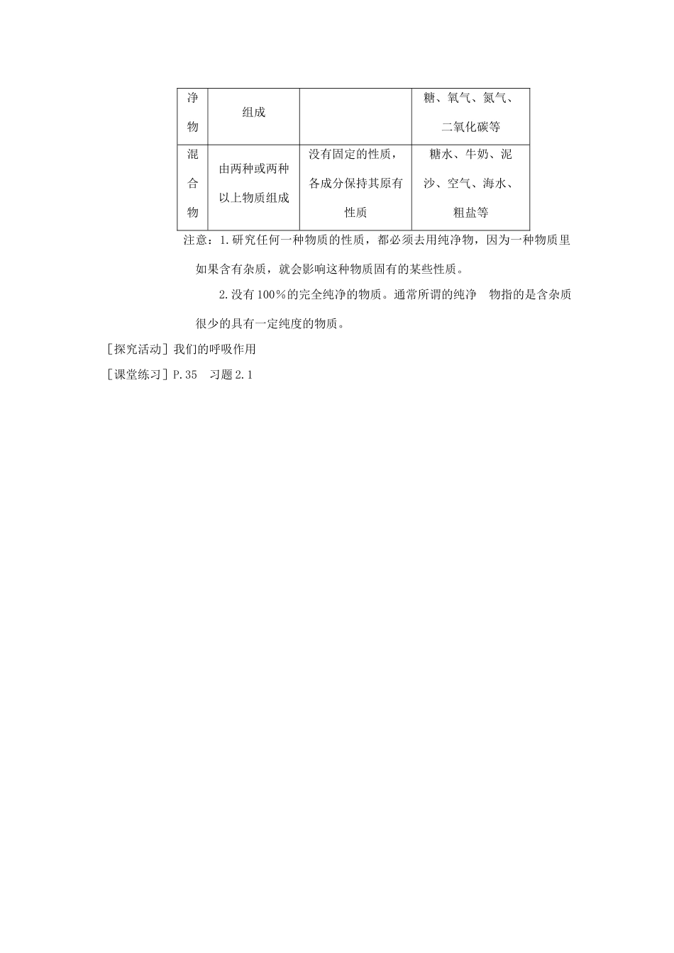 九年级化学《2.1空气的成分》（第二课时）教案粤教版_第2页