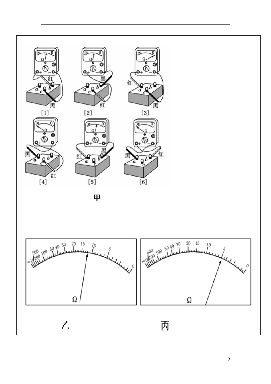 山东省临朐实验中学高二物理 练习使用多用电表习题课学案_第3页