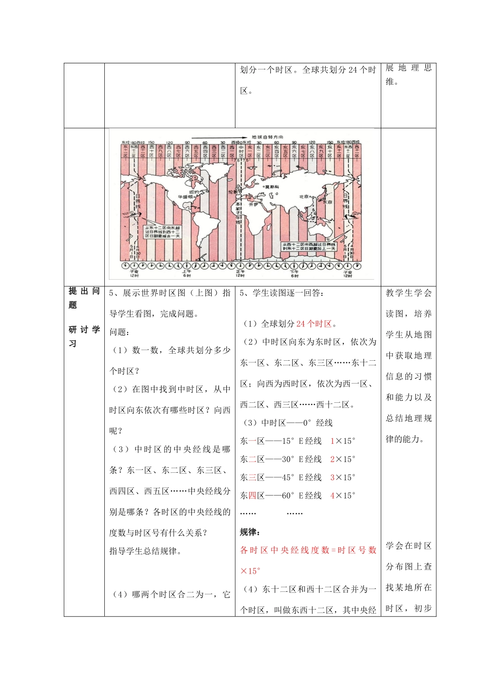 七年级地理上册 第一章 第3节 地球的自转教案 （新版）商务星球版-（新版）商务星球版初中七年级上册地理教案_第3页