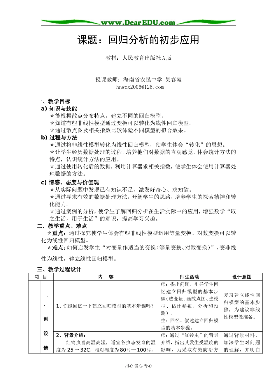 农垦--回归分析的初步应用（吴春霞）_第1页