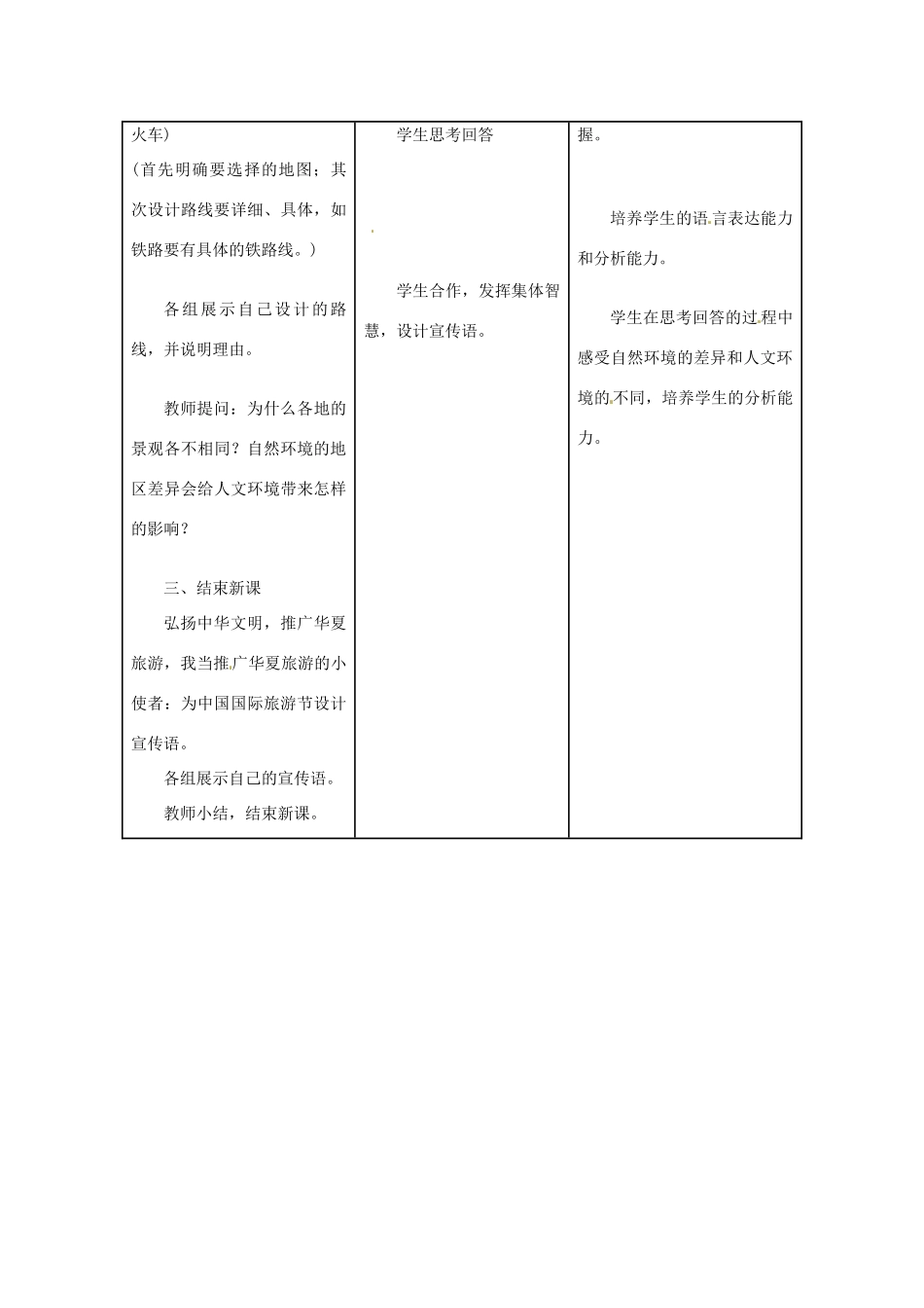 七年级历史上册 综合探究三《游历华夏》教案 人教新课标版_第3页