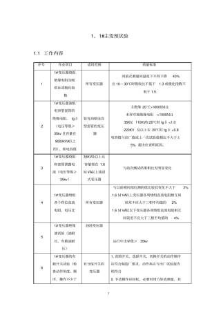 变压器预试方案解读