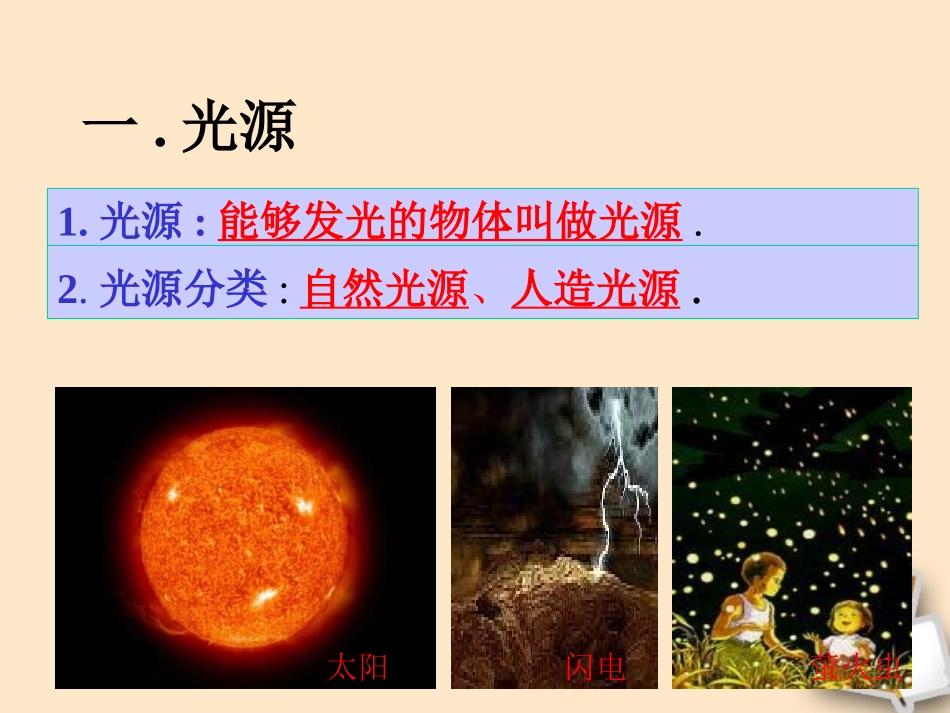 福建省晋江市潘径中学八年级物理上册《光的直线传播》课件-人教新课标版_第3页
