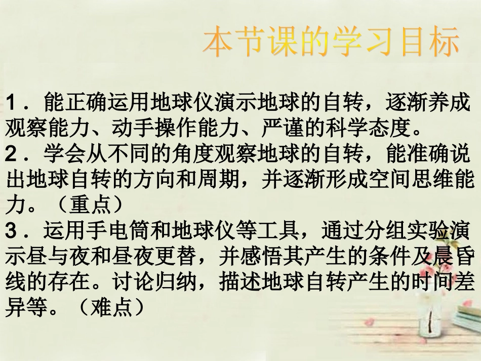 七年级地理上册 1.3地球的自转（第1课时）课件 （新版）商务星球版_第3页