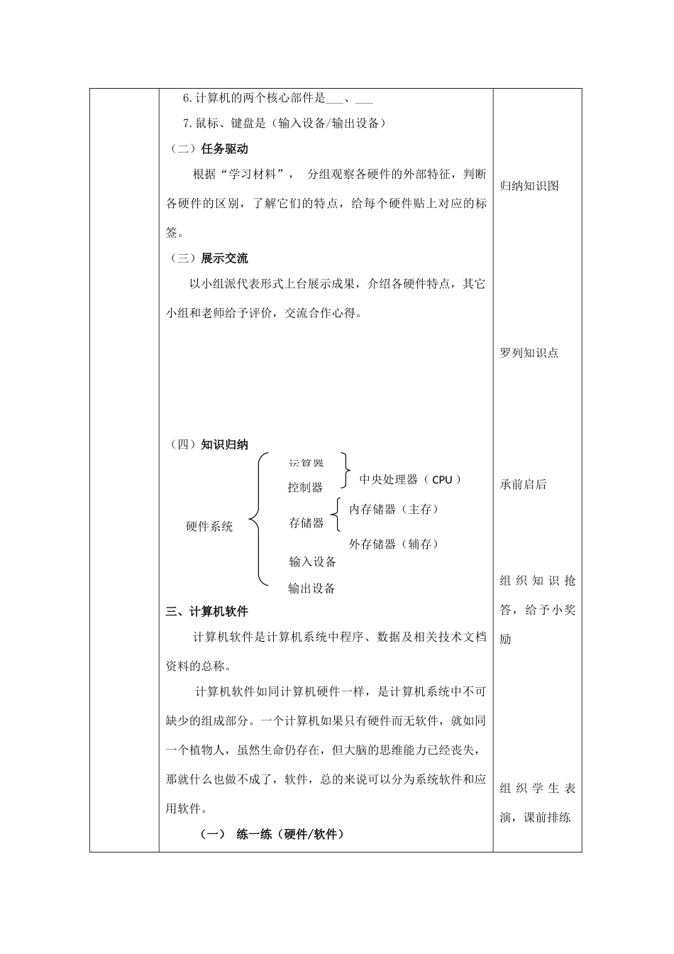 七年级信息技术上册 第4课《计算机系统及其工作原理》教案 川教版-川教版初中七年级上册信息技术教案_第3页