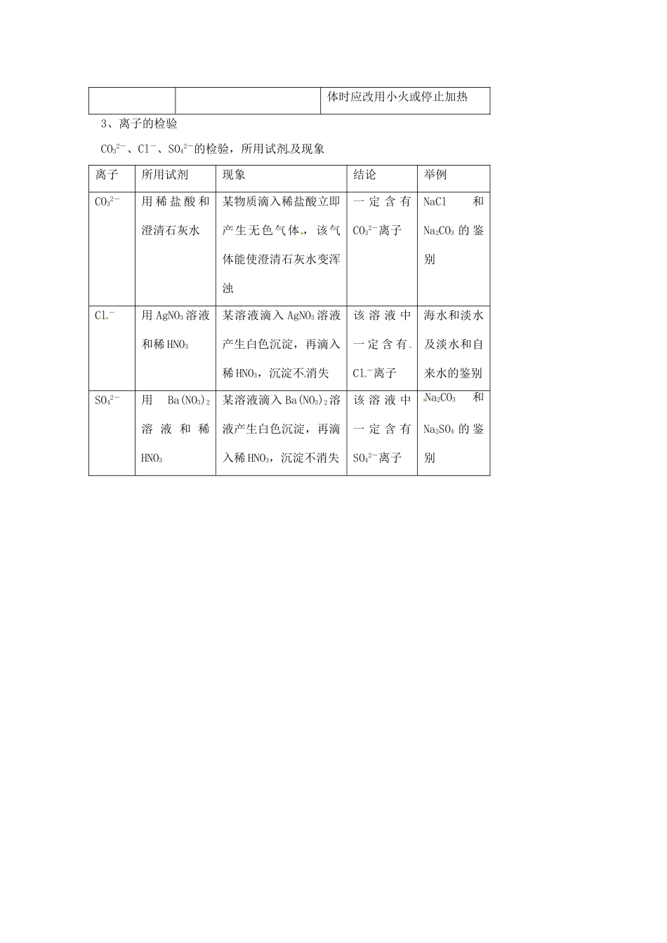 九年级化学 第六单元《海水中的化学》教案 鲁教版_第3页