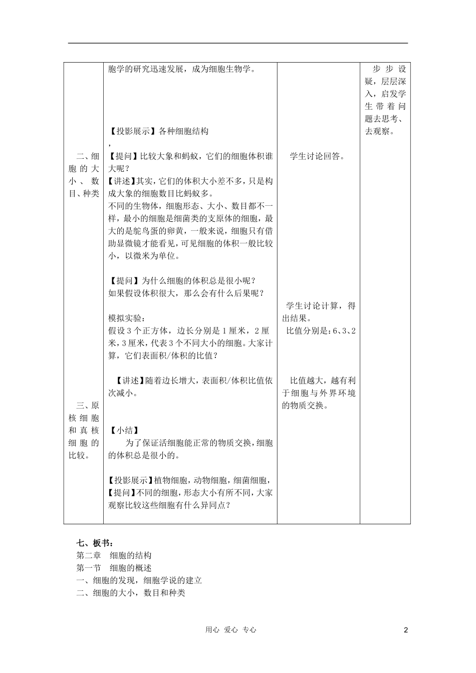 浙江省温州市乐清中学高中生物 第二章《1-21细胞概述》学案 必修1_第2页