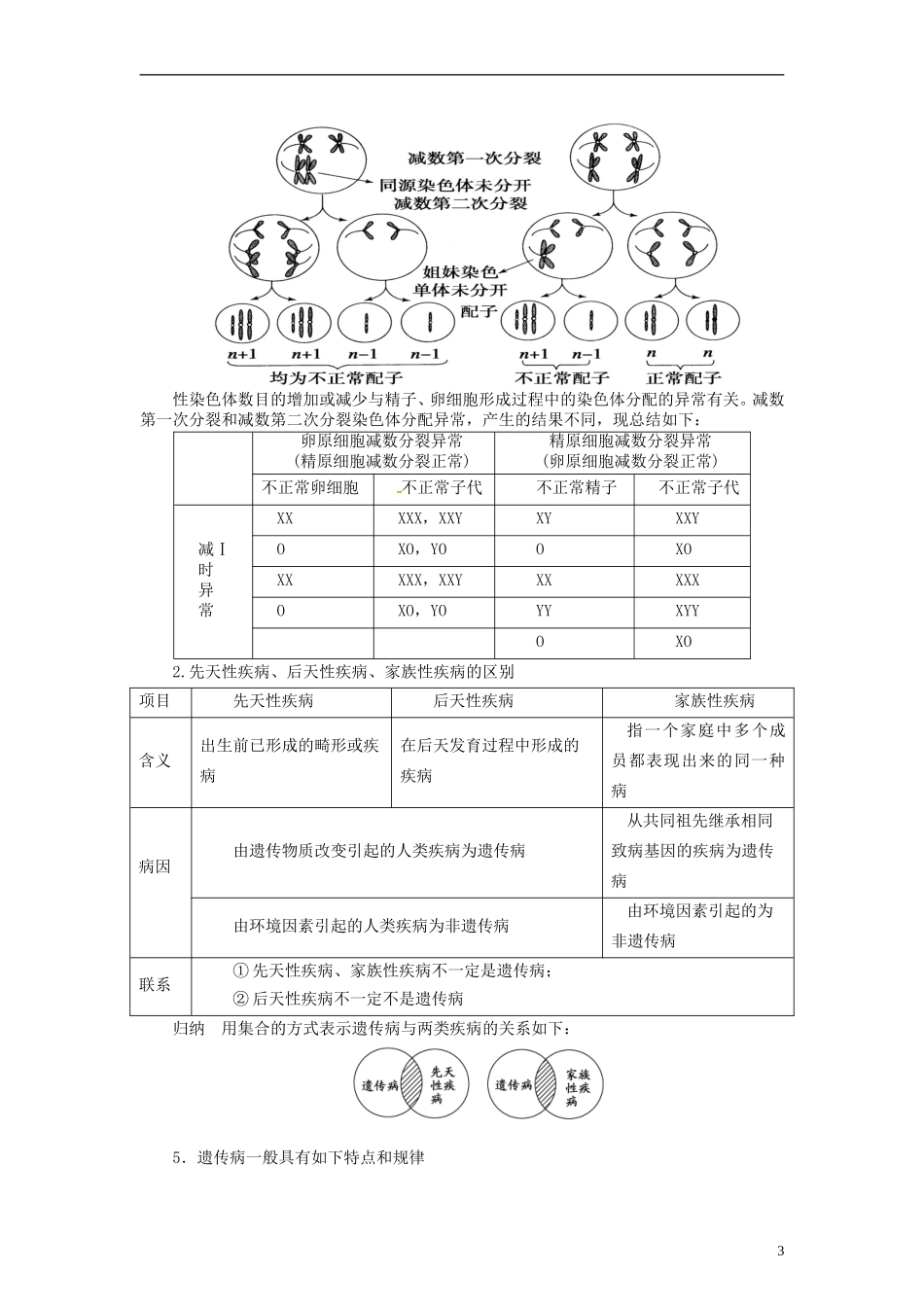 山东省沂水县第一中学高考生物一轮复习 人类遗传病学案 新人教版_第3页