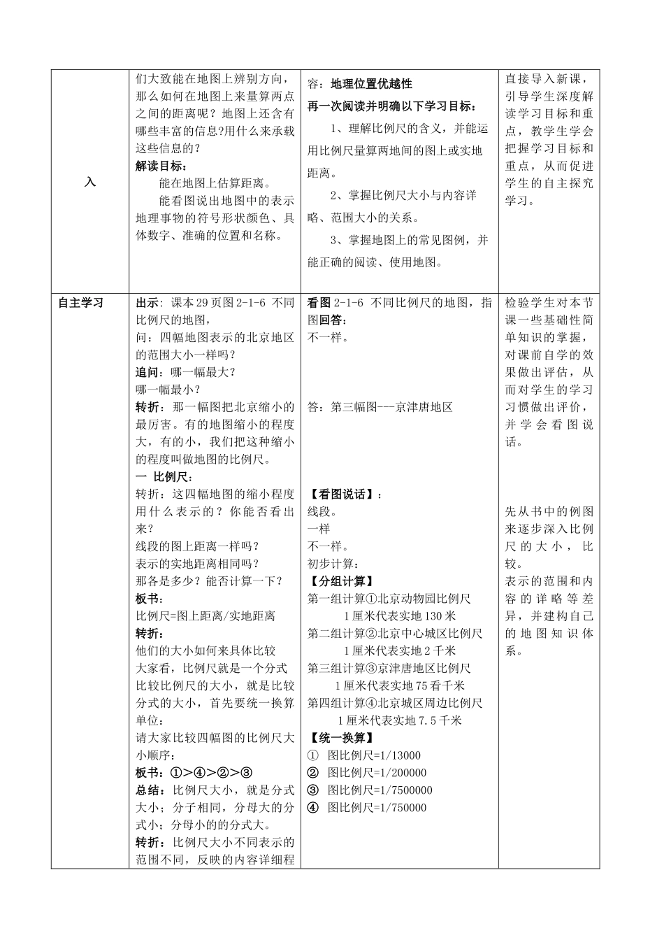 七年级地理上册 2.1地图基本要素（第2课时）教案 （新版）商务星球版-（新版）商务星球版初中七年级上册地理教案_第2页