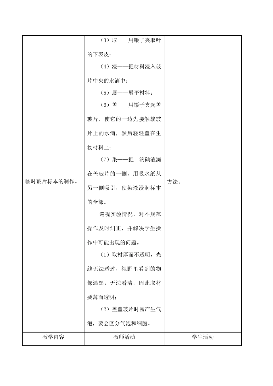 七年级生物上 第2章 探索生命 第一节  探索生命的器具（第2课时）教案苏教版_第2页