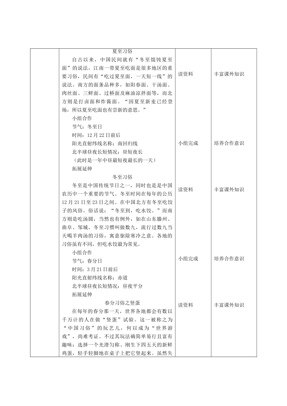 七年级地理上册 第1章 第4节地球的公转（第1课时）教学设计 （新版）商务星球版-（新版）商务星球版初中七年级上册地理教案_第3页