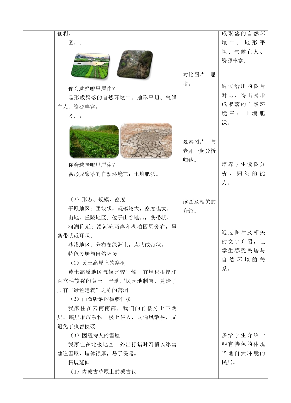 七年级地理上册 5.3聚落——人类的聚居地教案 （新版）商务星球版-（新版）商务星球版初中七年级上册地理教案_第3页