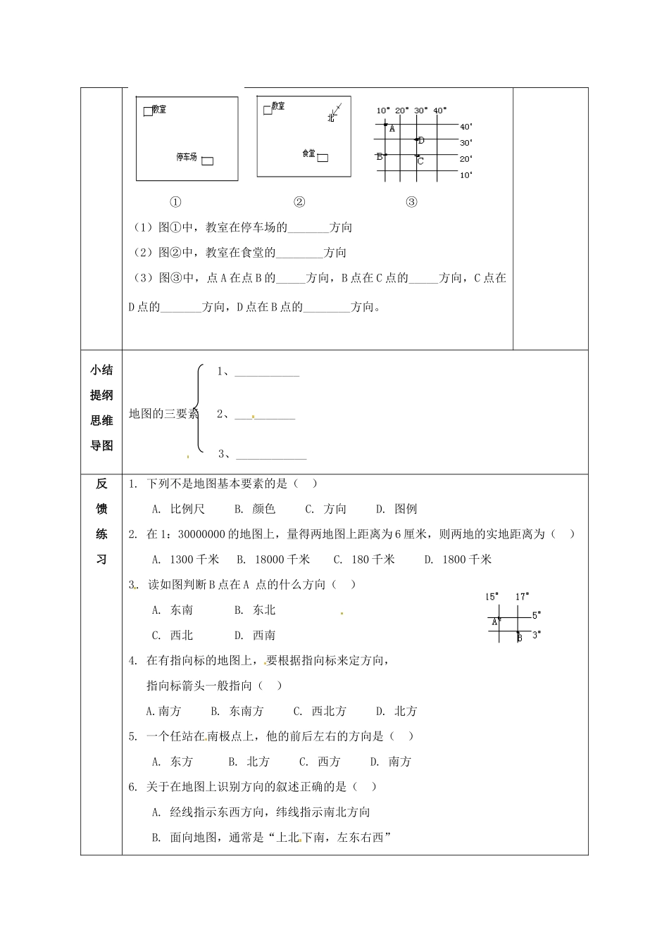 七年级地理上册 1.3《地图》教案6 人教新课标版_第2页