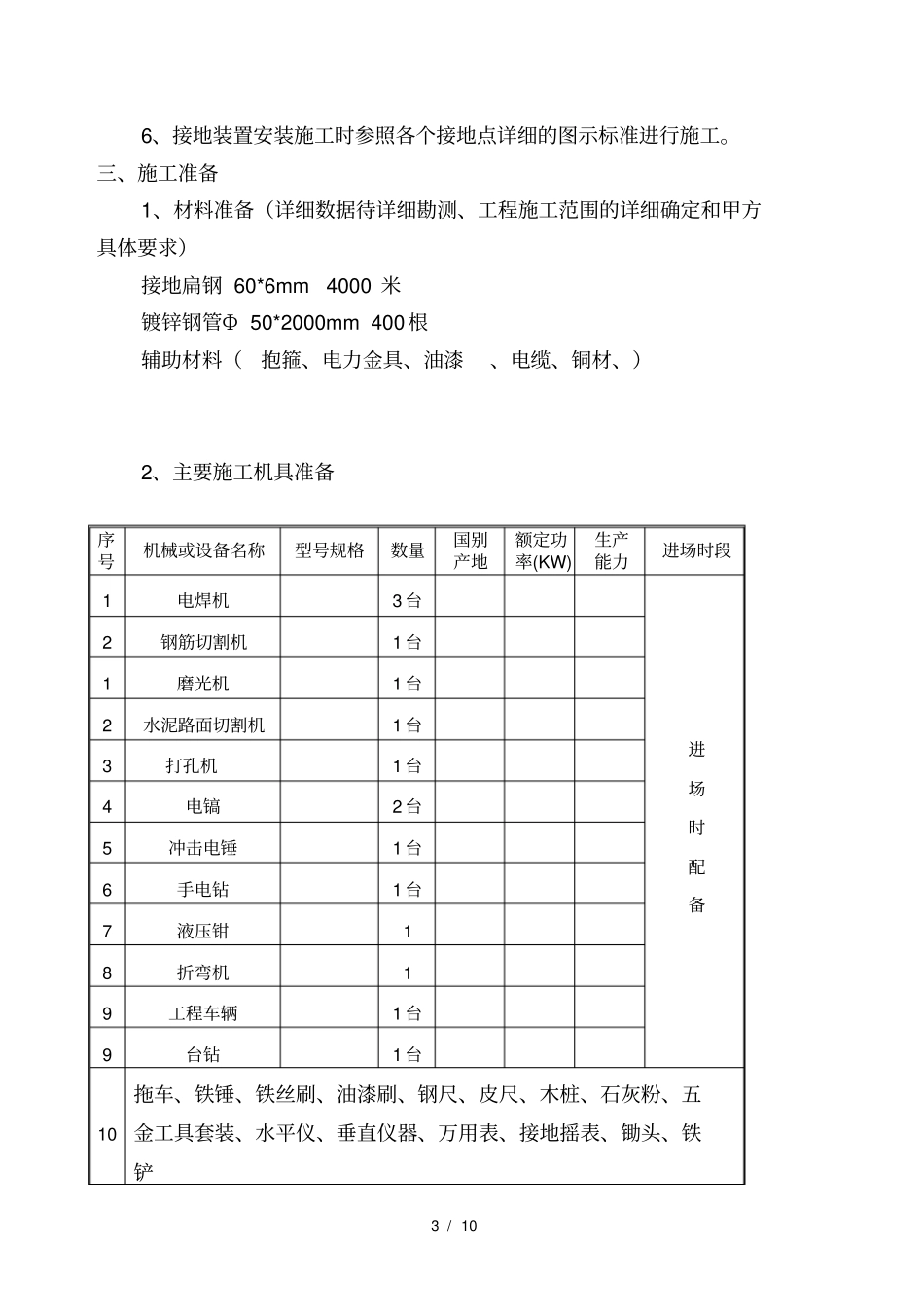 变电站接地施工方案_第3页