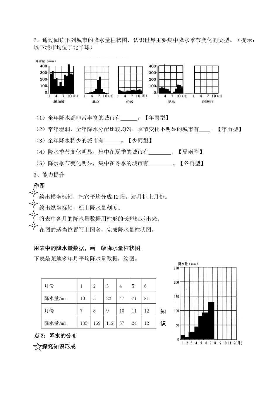 七年级地理上册第三章第三节降水和降水的分布教案人教新课标版_第3页