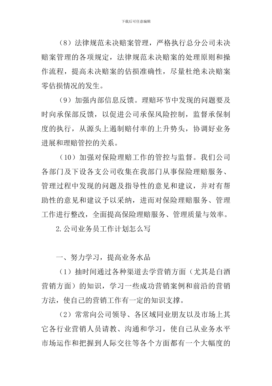 公司业务员工作计划怎么写_第3页