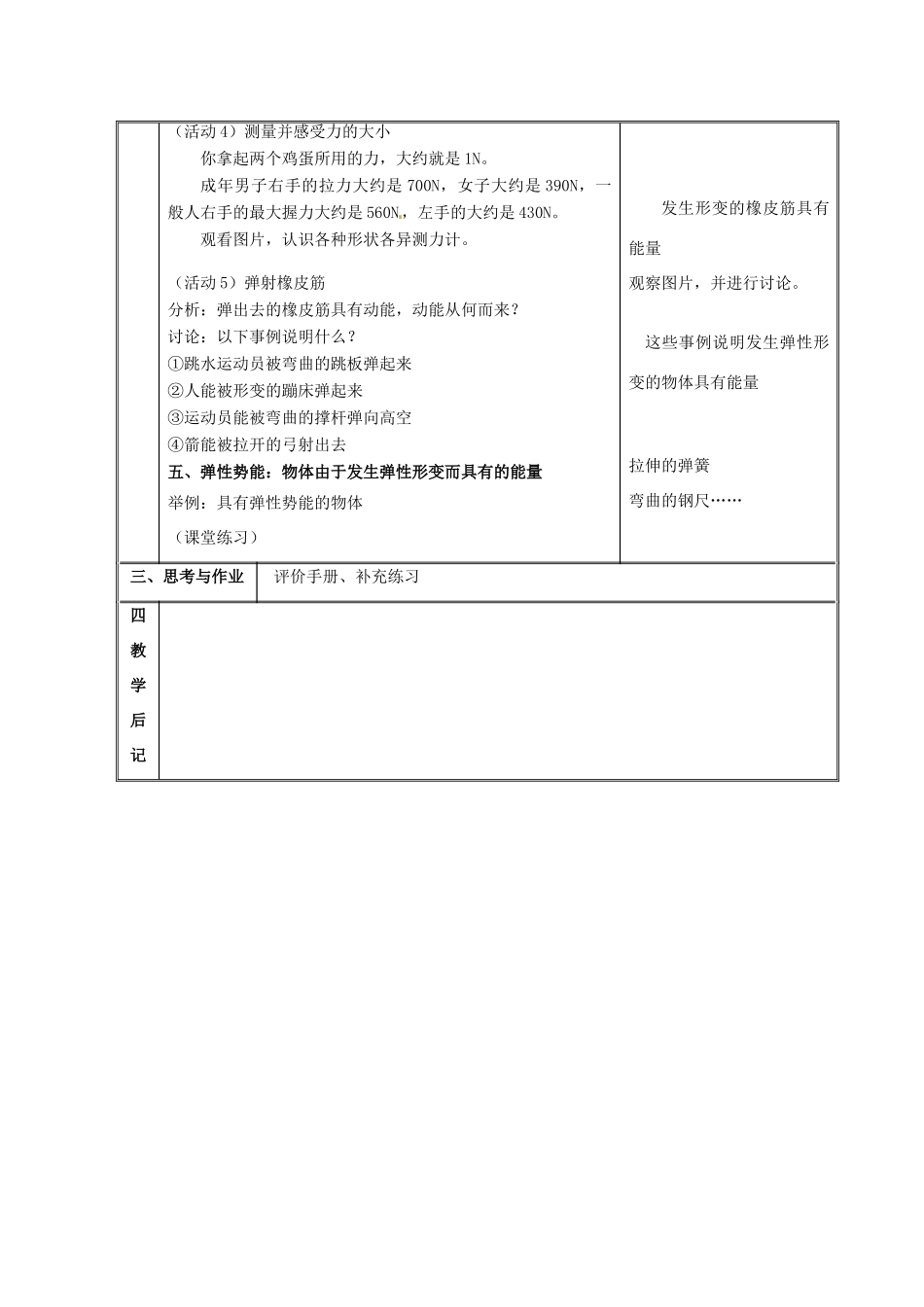 浙江省杭州市萧山区党湾镇初级中学八年级物理下册 弹力教案 新人教版_第3页