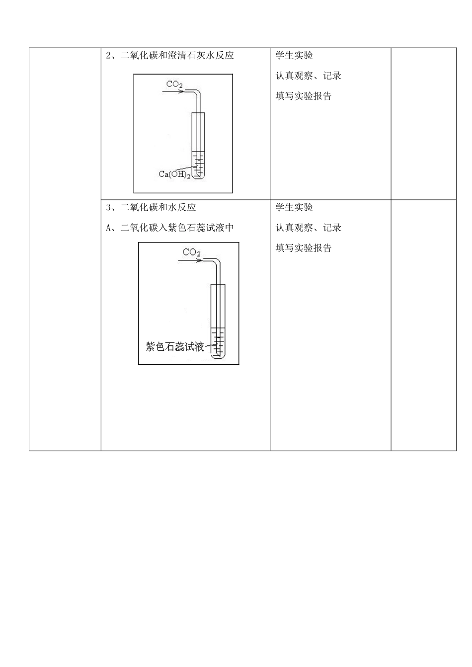 九年级化学上册 2.3奇妙的二氧化碳教案（第二课时） 沪教版_第3页