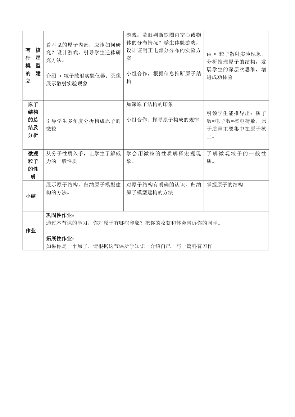 九年级化学上册 2.3 原子的构成教学设计 （新版）鲁教版-（新版）鲁教版初中九年级上册化学教案_第3页