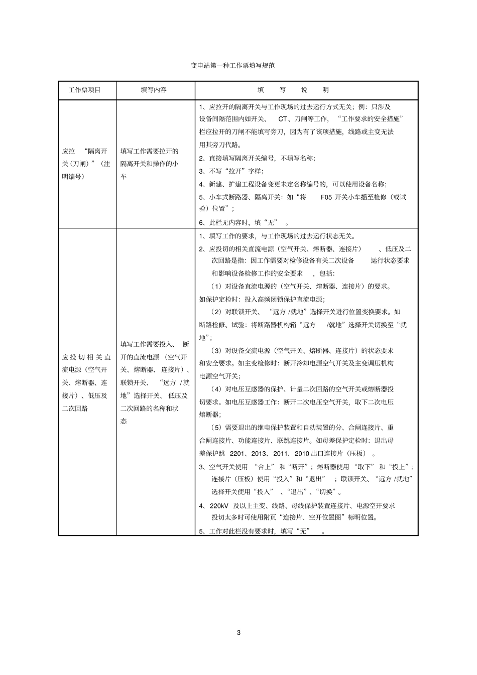 变电管理所工作票填写规范_第3页