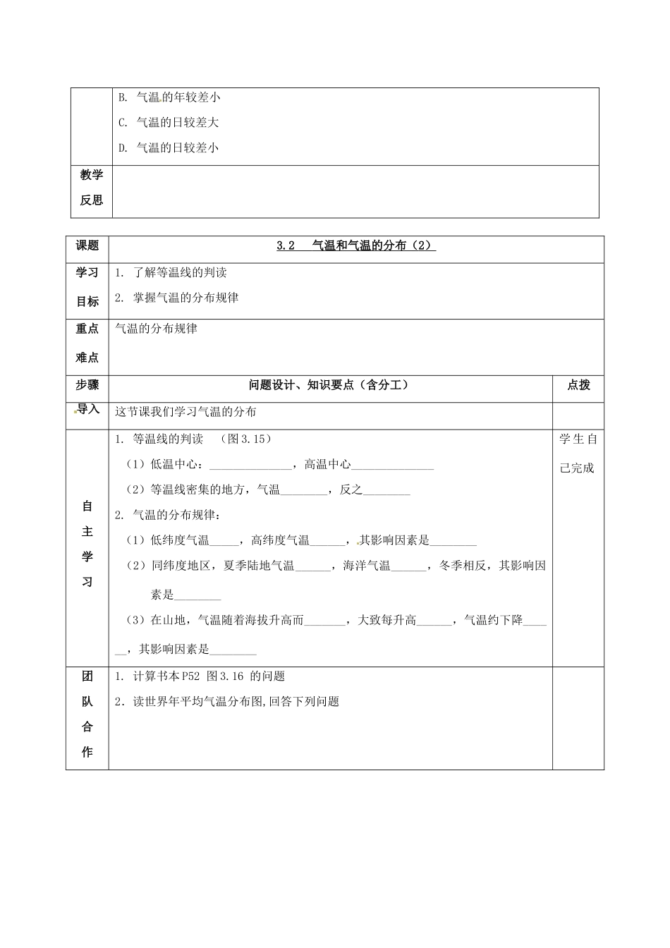 七年级地理上册 3.2《气温和气温的分布》教案9 人教新课标版_第3页