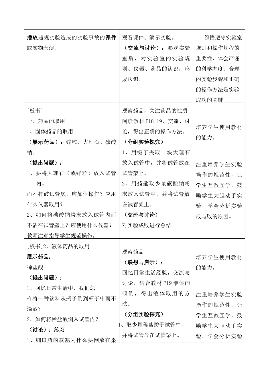 九年级化学上册 走进化学实验室课题3 教案 人教新课标版_第2页