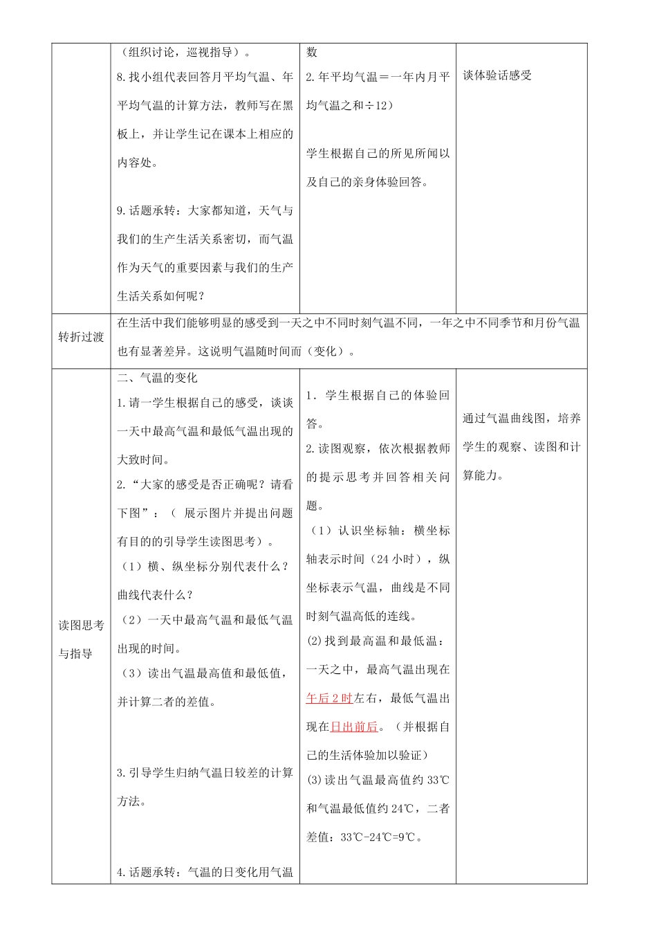 七年级地理上册 4.2气温的变化与差异教学设计 （新版）商务星球版-（新版）商务星球版初中七年级上册地理教案_第3页