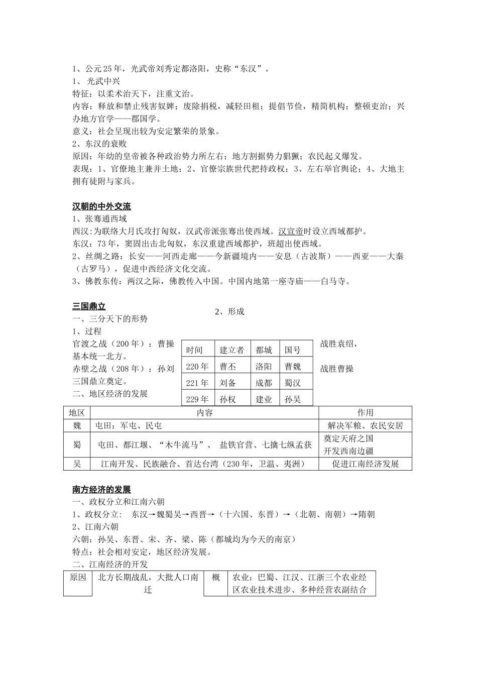 七年级历史上册 中国古代历史复习教案 华师大版_第3页