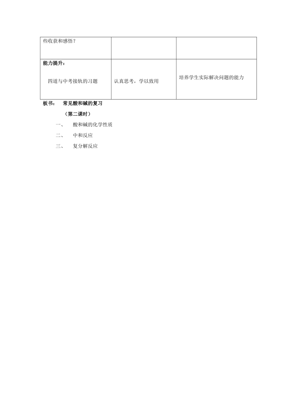 九年级化学全册 第七单元 常见的酸和碱教案 （2012新版）鲁教版 （2012新版）鲁教版_第3页