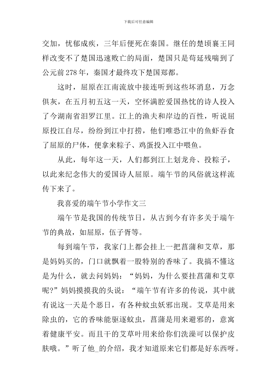 2024我喜欢的端午节小学作文_第3页