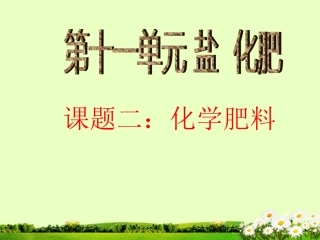 九年级化学下册 8.5 化学肥料课件1 粤教版