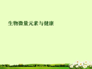 九年级化学下册 10.2 生物微量元素与健康课件2 粤教版