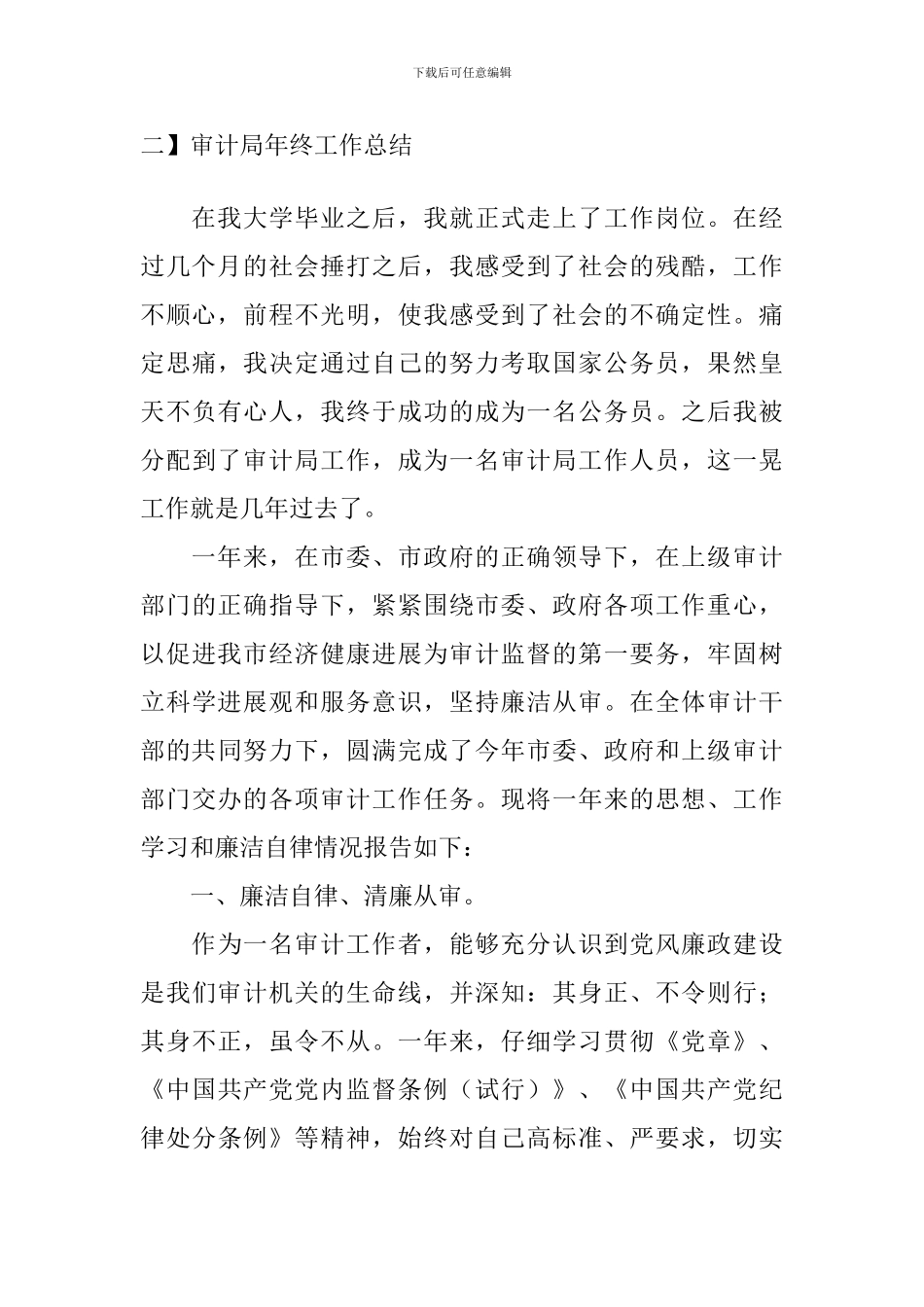 审计局年终工作总结四篇_第2页