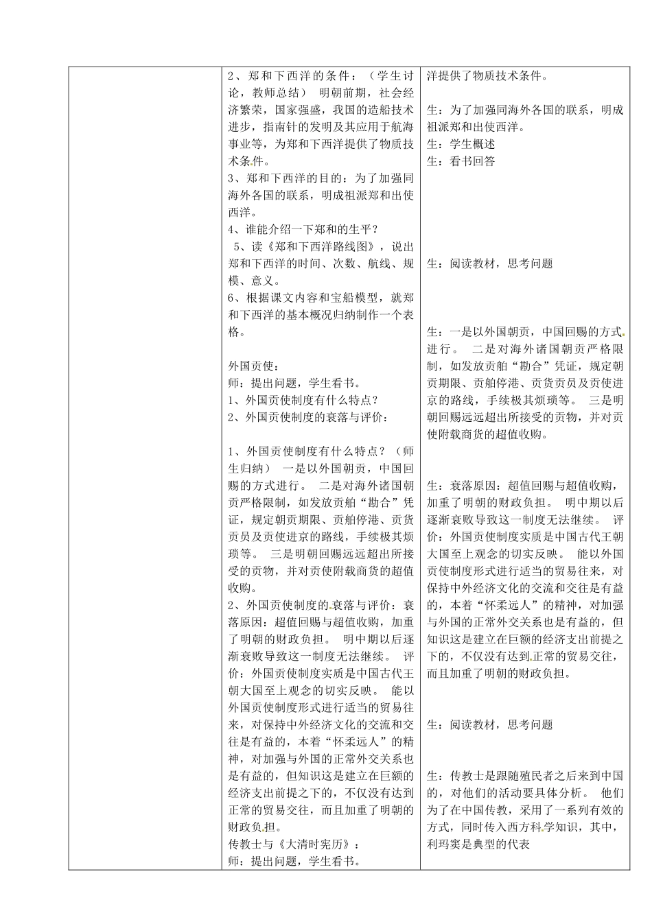 七年级历史下册 第15课 中外经济文化交流教案 华东师大版-华东师大版初中七年级下册历史教案_第2页