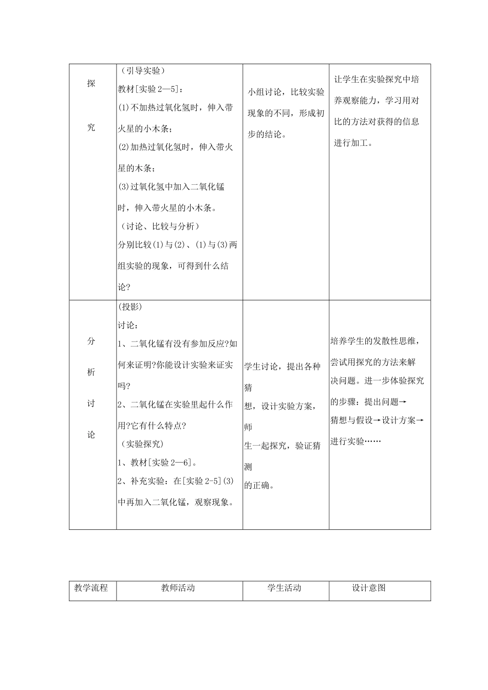 九年级化学上册 2.3制取氧气教案 人教新课标_第3页