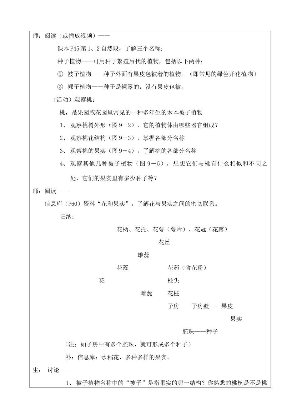 江苏省苏州市第二十六中学七年级生物 9.1《地面上的植物》教案_第3页