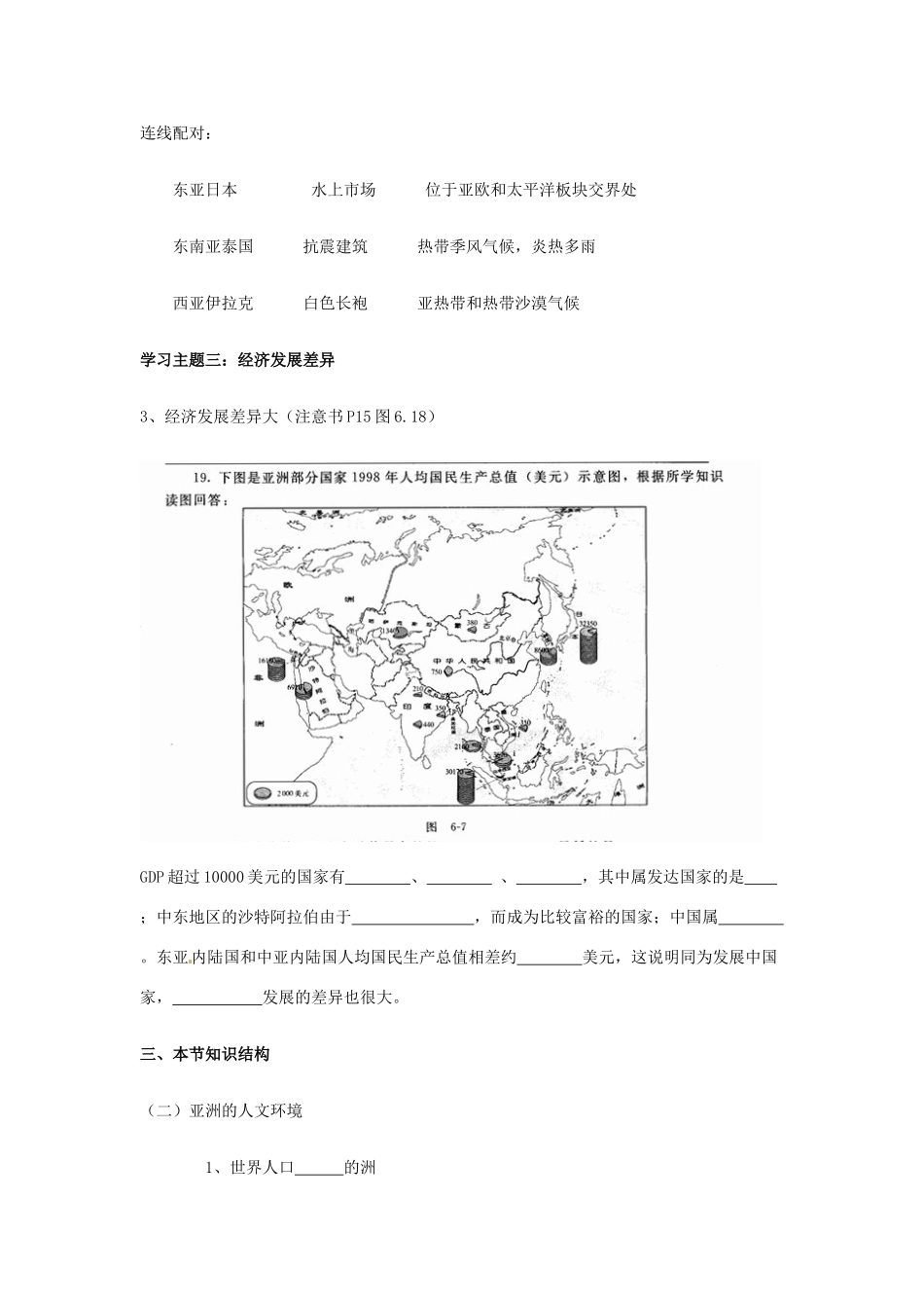 七年级地理下册 第六章第二节《人文环境》教案 人教新课标版_第3页
