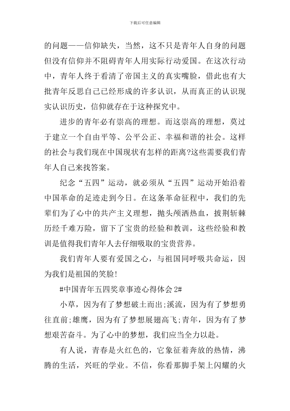 2024年中国青年五四奖章事迹心得感受_第2页