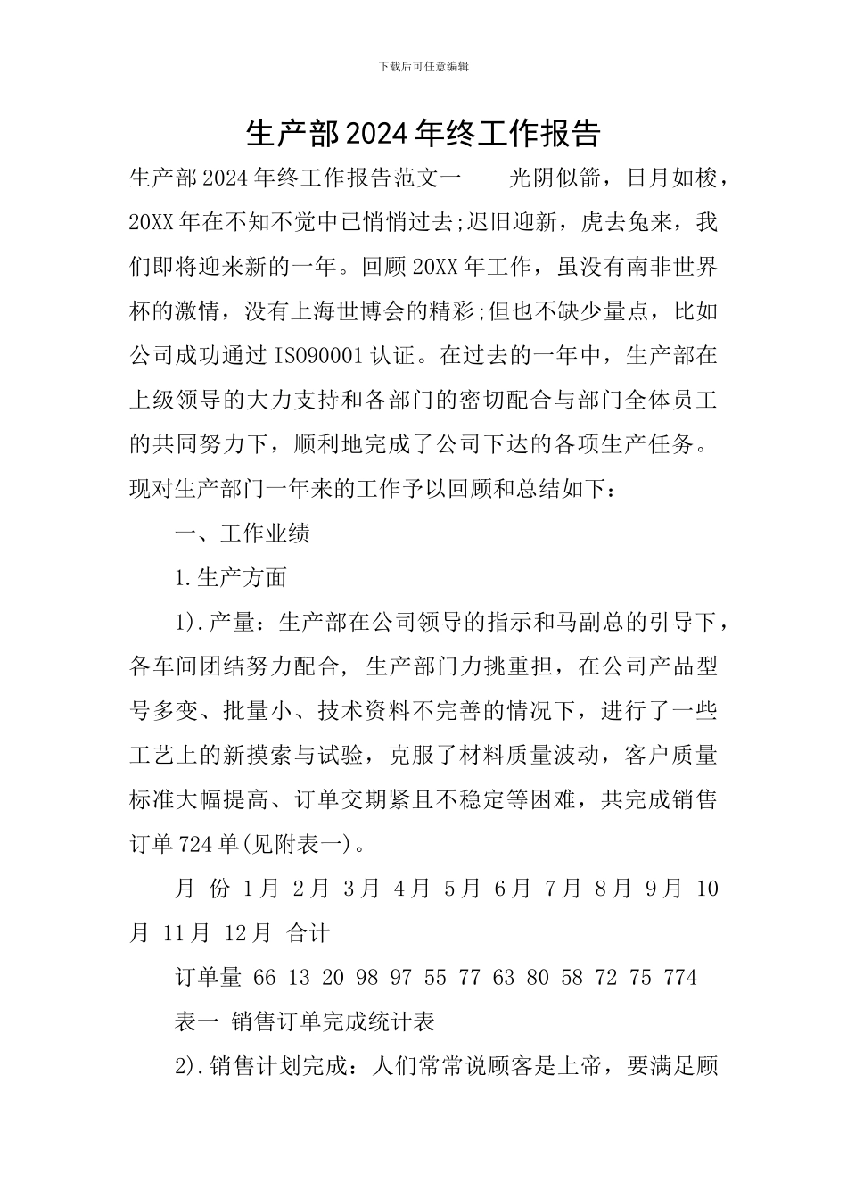 生产部2024年终工作报告_第1页