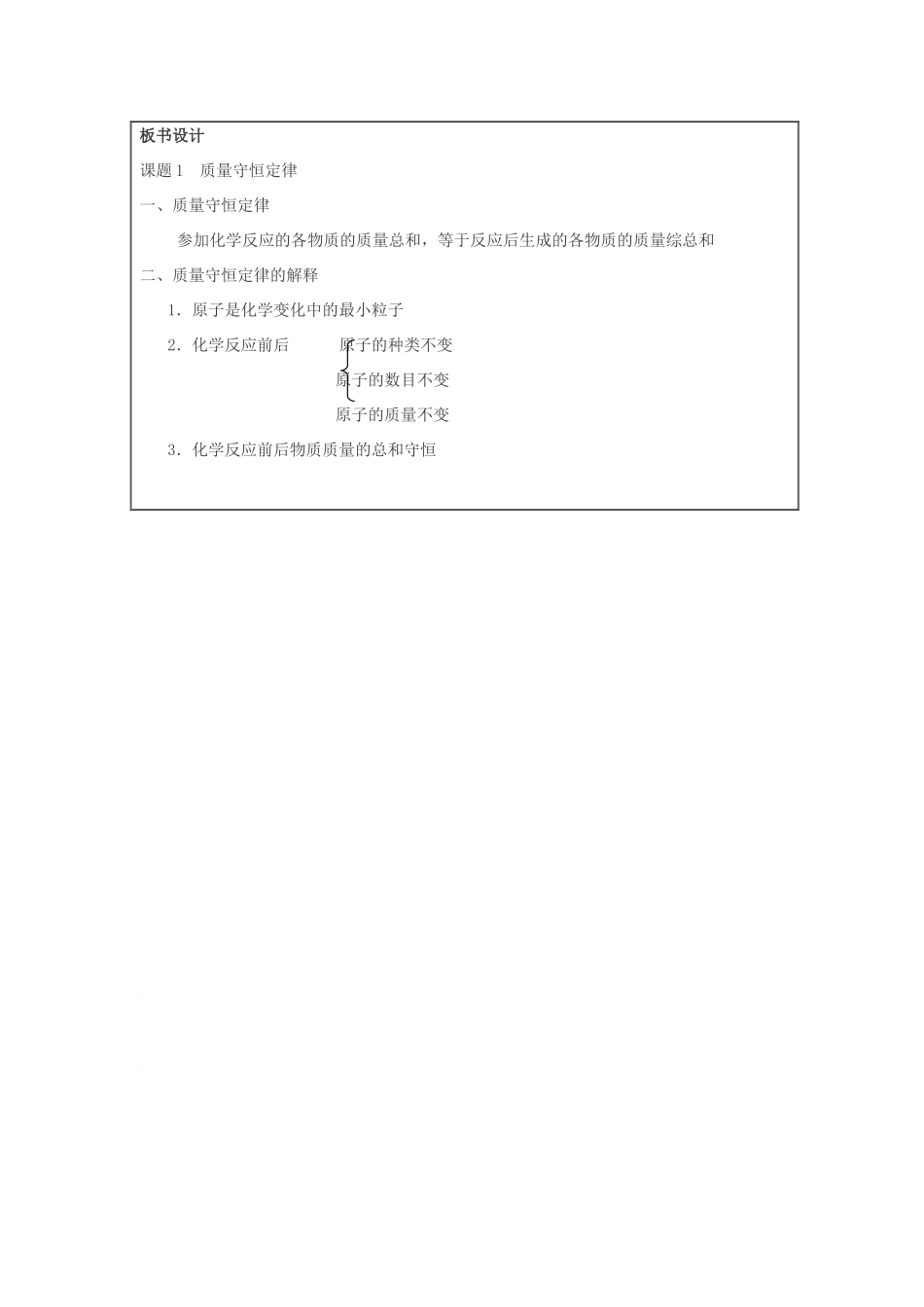 九年级化学上册 5.1质量守恒定律（第1课时）教案 人教新课标版_第3页