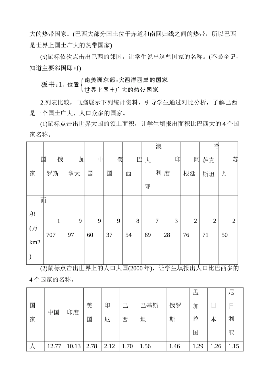 七年级地理巴西 第1课时湘教版_第3页