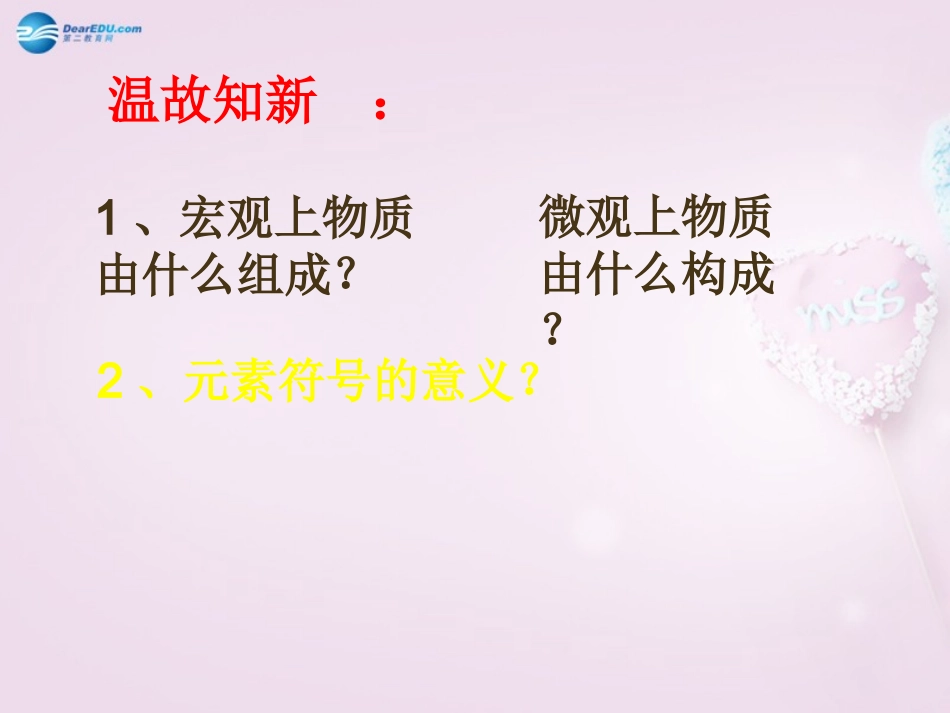 山东泰安新城实验中学九年级化学全册 4.2 物质组成的表示课件3 （新版）鲁教版_第2页