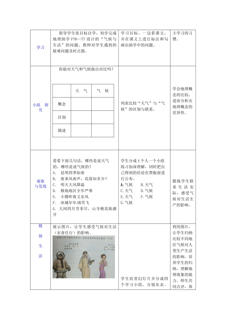 七年级地理上册 第4章 第4节 世界的气候教案 （新版）商务星球版_第2页