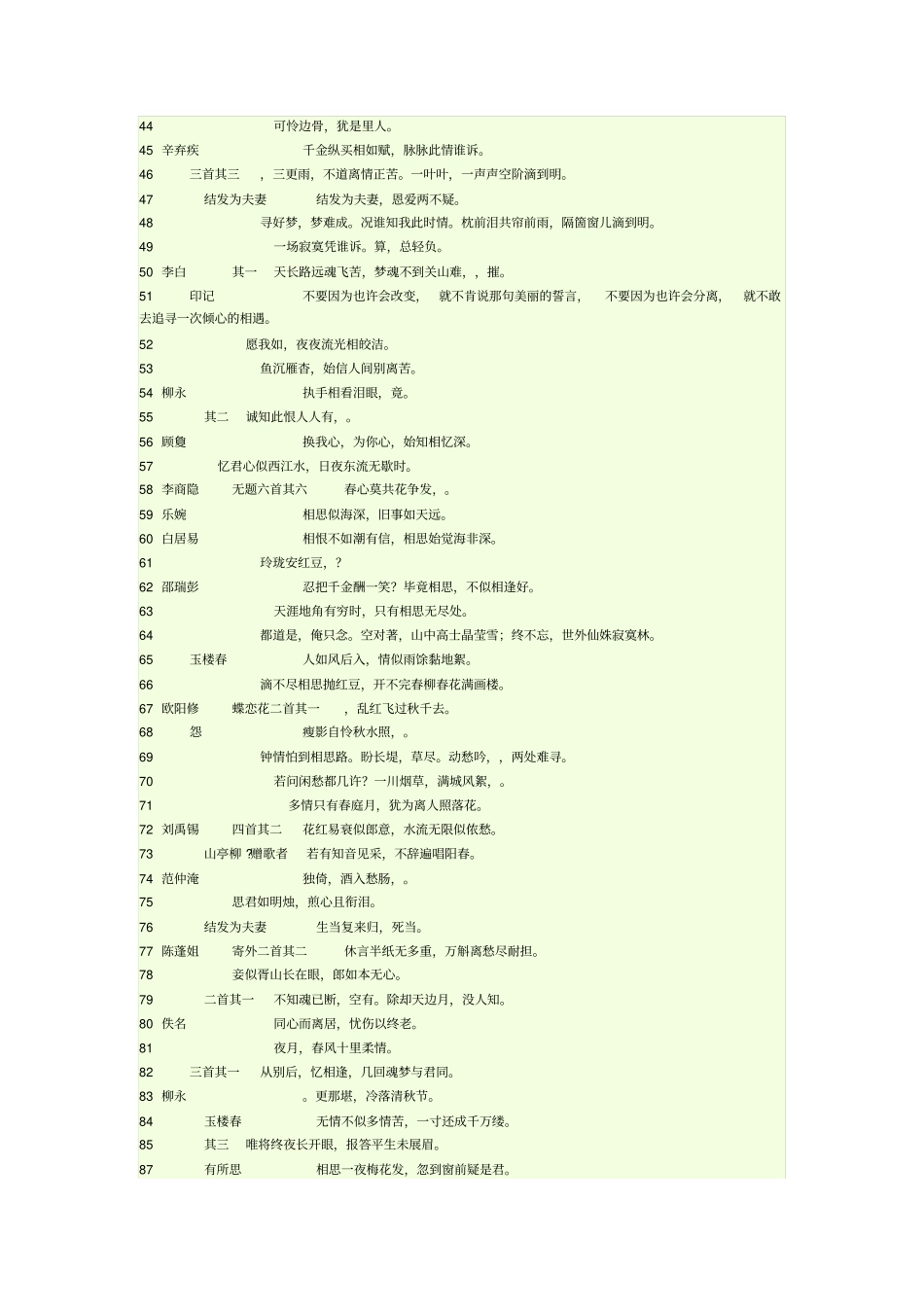 古代歌颂爱情的诗词_第2页