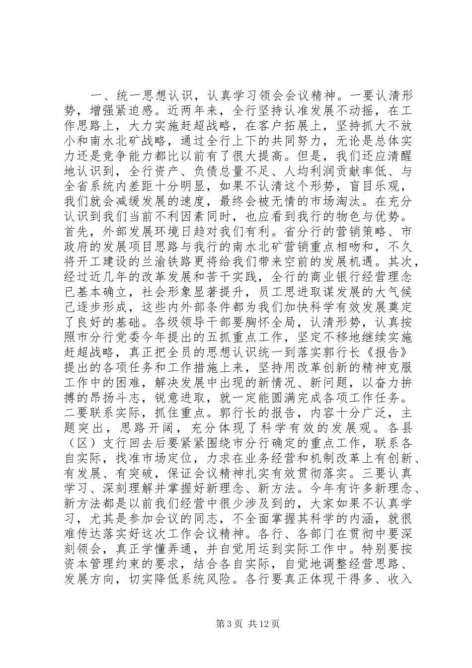 农业银行领导讲话_第3页