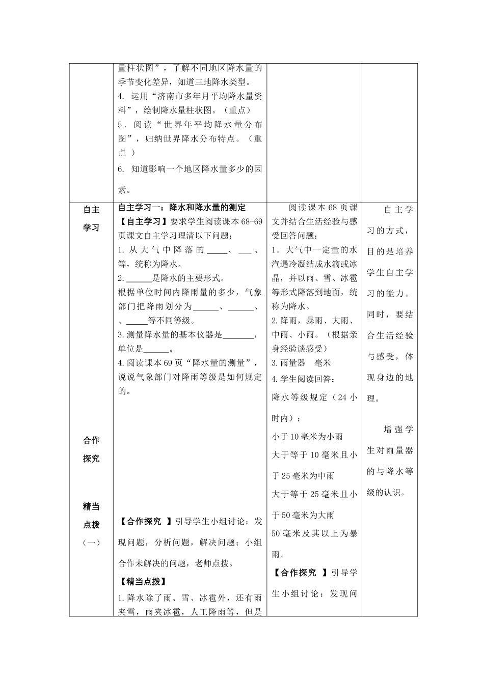 七年级地理上册 第4章 第3节《降水的变化与差异》教案 （新版）商务星球版-（新版）商务星球版初中七年级上册地理教案_第2页