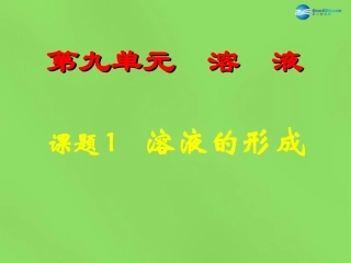 山东省临沂市蒙阴县第四中学九年级化学下册 第九单元 课题1《溶液的形成》课件 新人教版