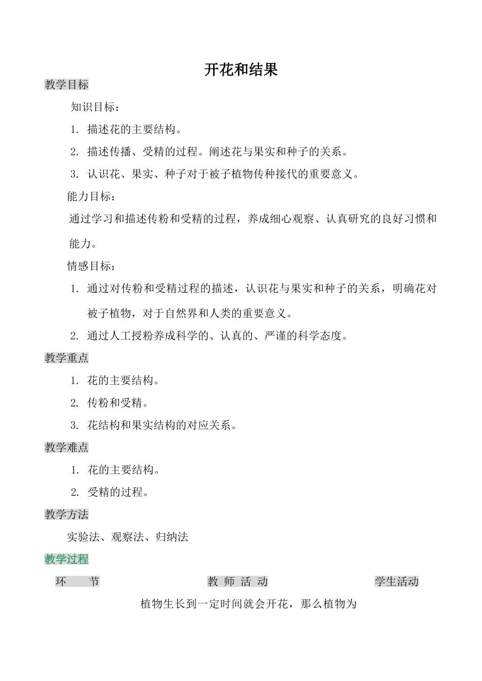 七年级生物开花和结果2新人教版_第1页